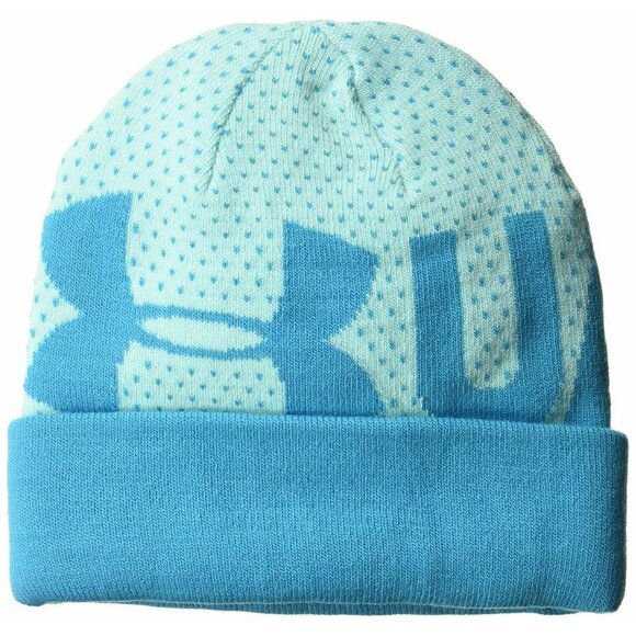 Under Armour 1299886 Girls Favorite Beanie Hat Blue Infinity/White One Size